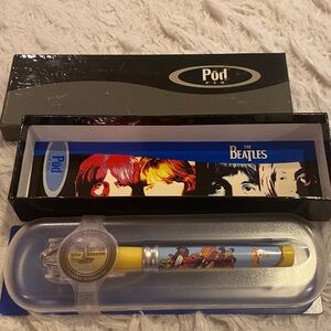 The Beatles Blue and Yellow Pencil Case by